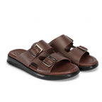 Sandale Double Boucle Confort Homme - Tabac