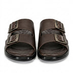 Sandale Double Boucle Confort Homme - Marron
