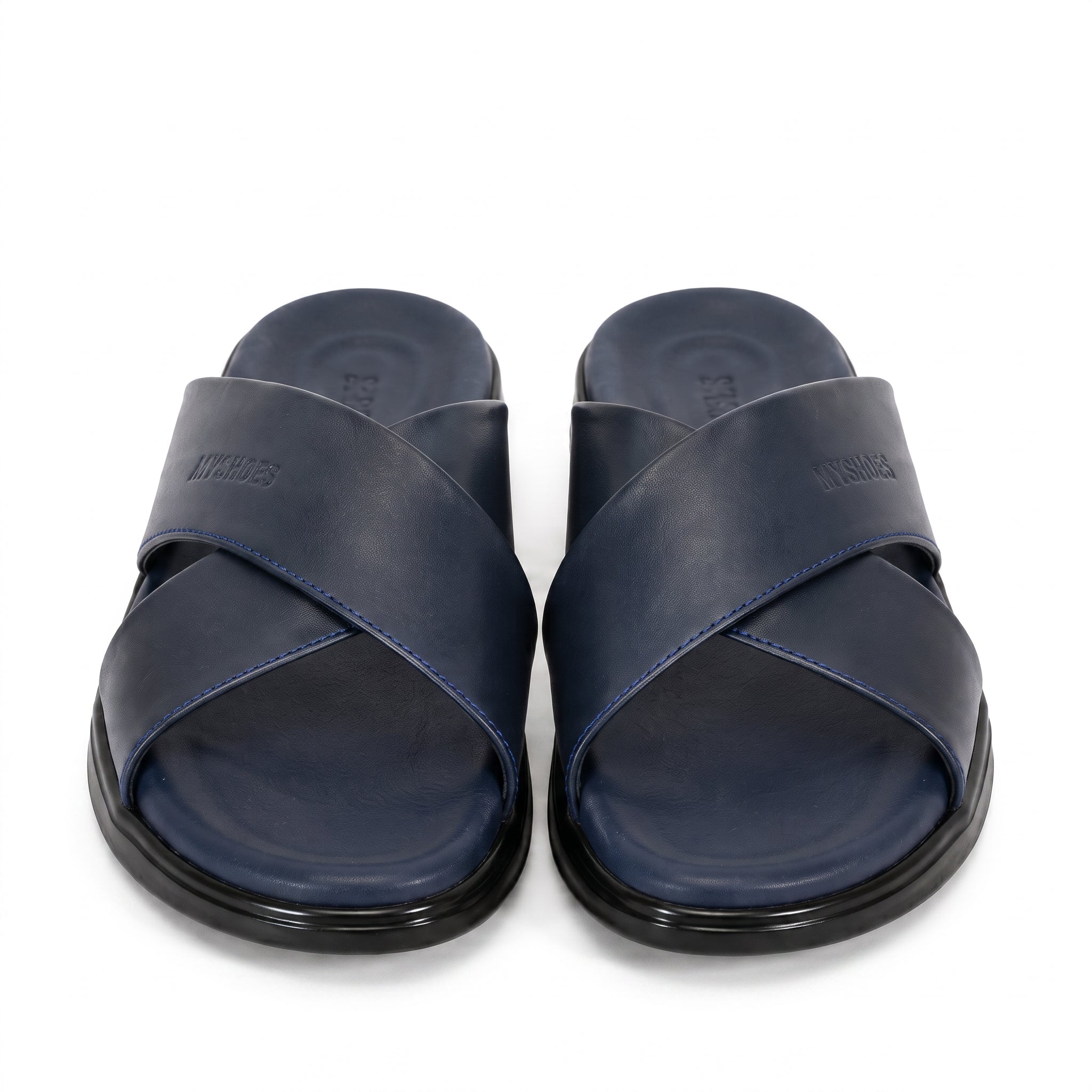 Sandales Croisées Confort Homme - Bleu