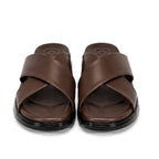 Sandales Croisées Confort Homme - Marron