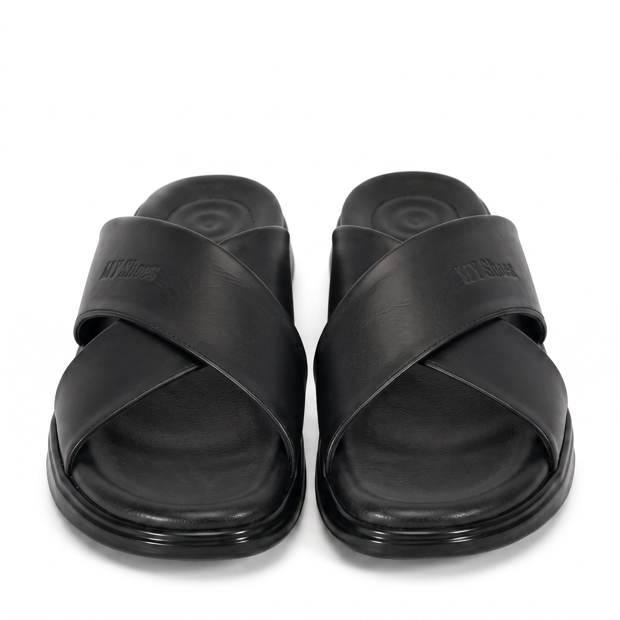 Sandales Croisées Confort Homme - Noir
