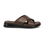 Sandales Croisées Confort Homme - Marron