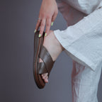 Sandale minimaliste Tabac