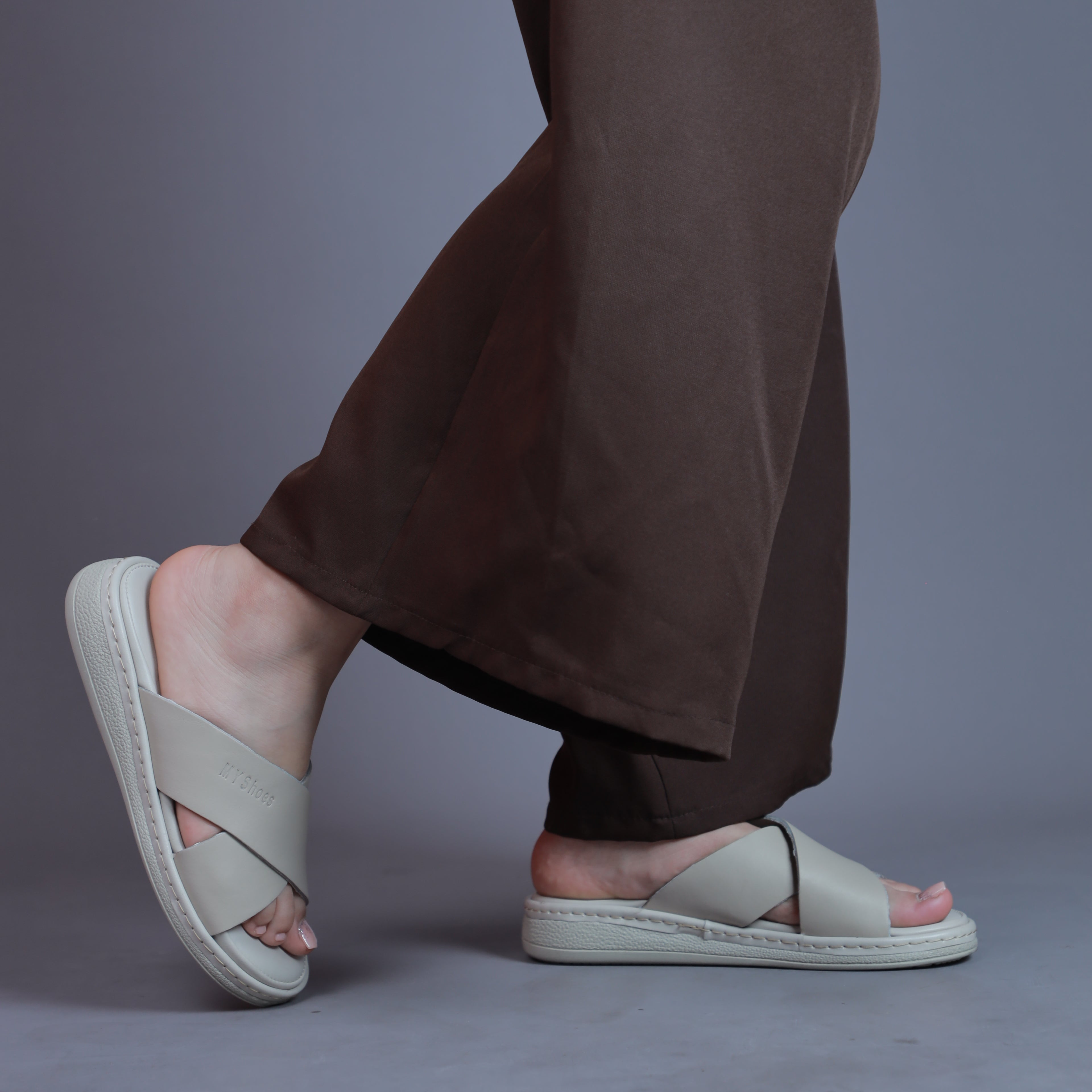Sandale minimaliste Beige